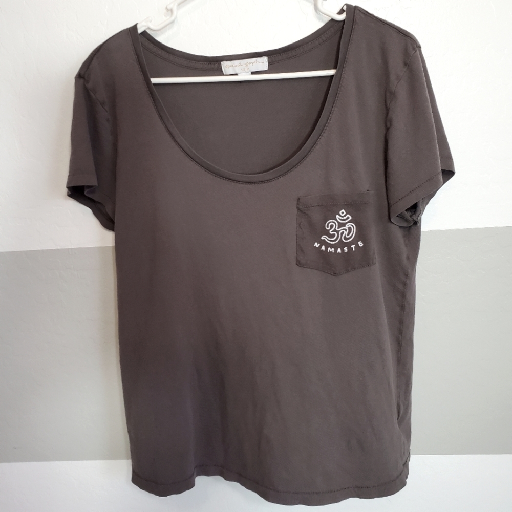 Spiritual Gangster gray Namaste tee